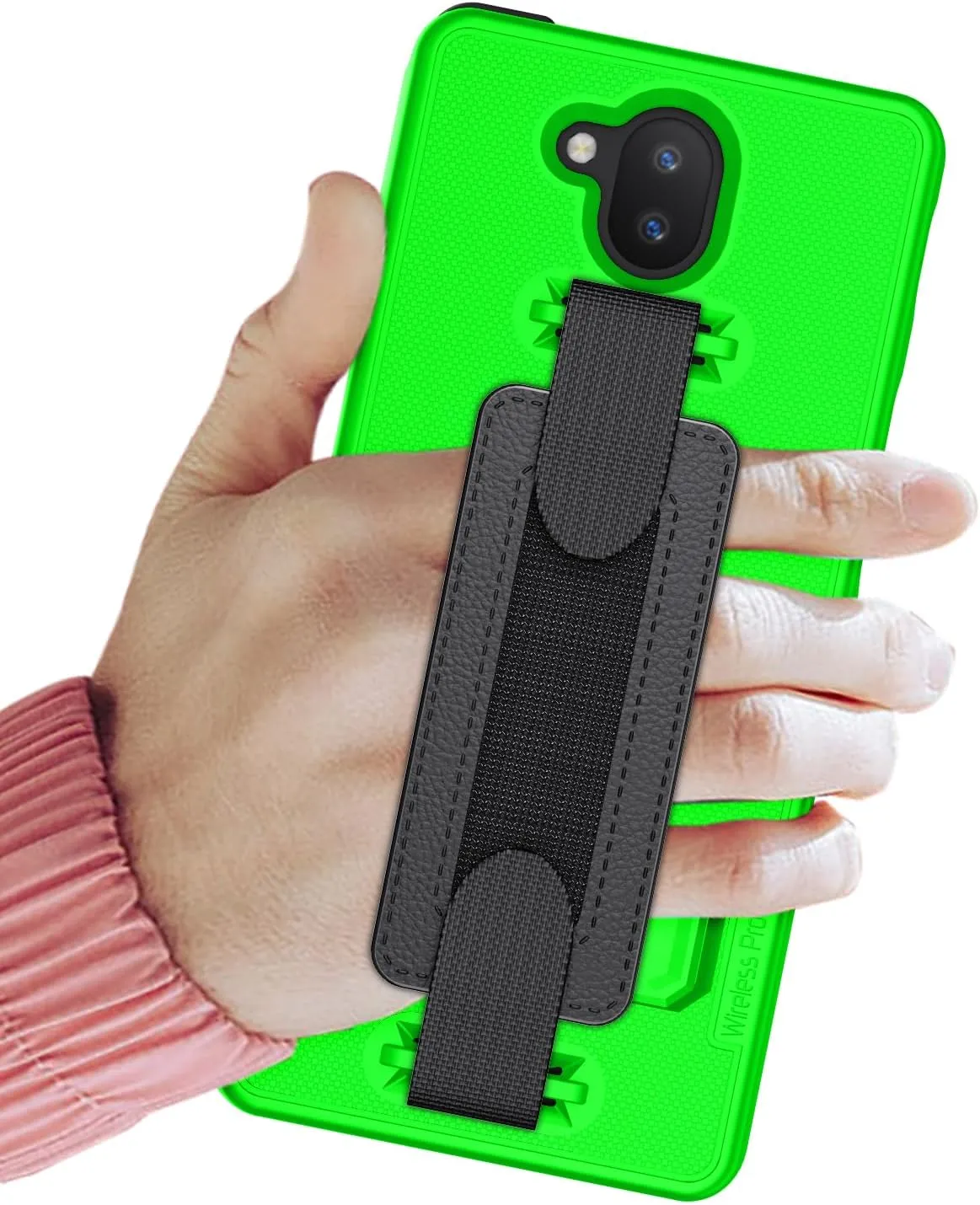 Case Compatible with Sonim XP10 (XP9900), Shell Case and Belt Clip Holster Combo with Handstrap, Kickstand and Screen Protector (Lime Green)