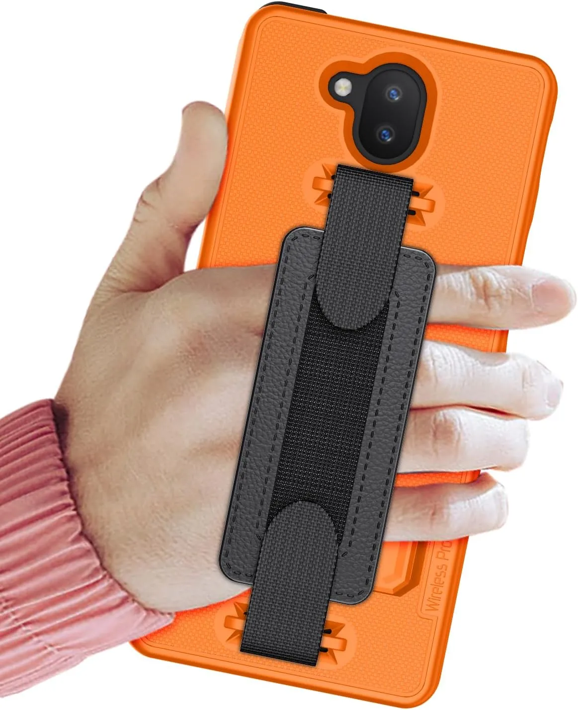 Case Compatible with Sonim XP10 (XP9900), Shell Case and Belt Clip Holster Combo with Handstrap, Kickstand and Screen Protector (Orange)