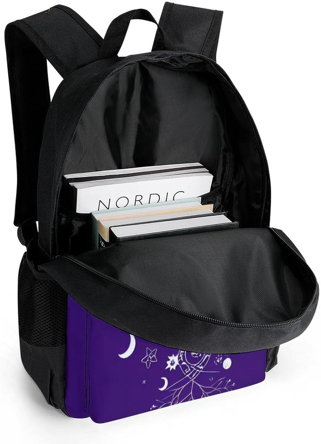 Casual Daypack Multipurpose Anti-Theft Large Capacity Carry On Bag - Moon Phase Space Tree Art Casual Daypack Climbing Shoulder Bag With Padded Straps