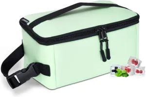 Cerbonny Small Lunch Bag,Small Cooler Bag,Small Lunch Box for Kids/Adult,Mini Cooler Bag with Buckle Handle,Insulated Cooler Bag for Work School Travel,Green