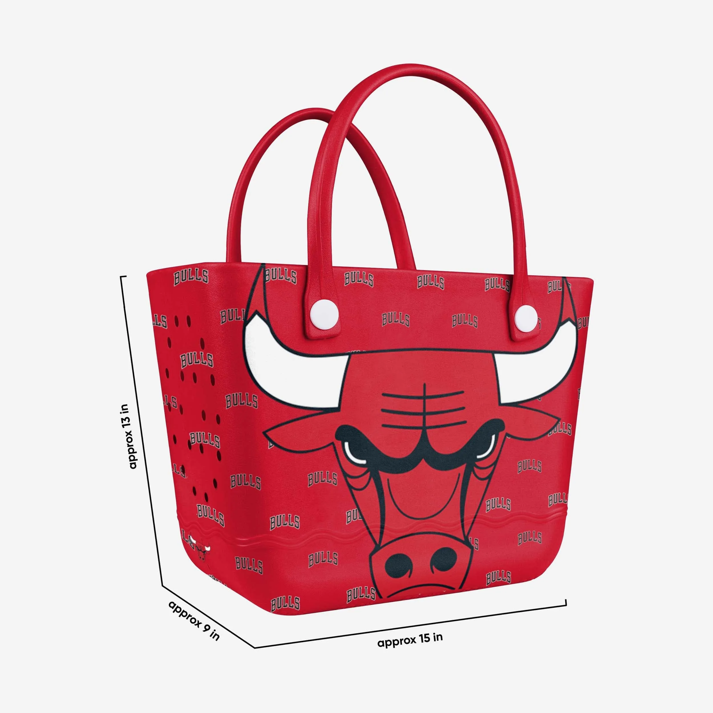 Chicago Bulls Big Logo Mini Print Tailgate Tote Bag