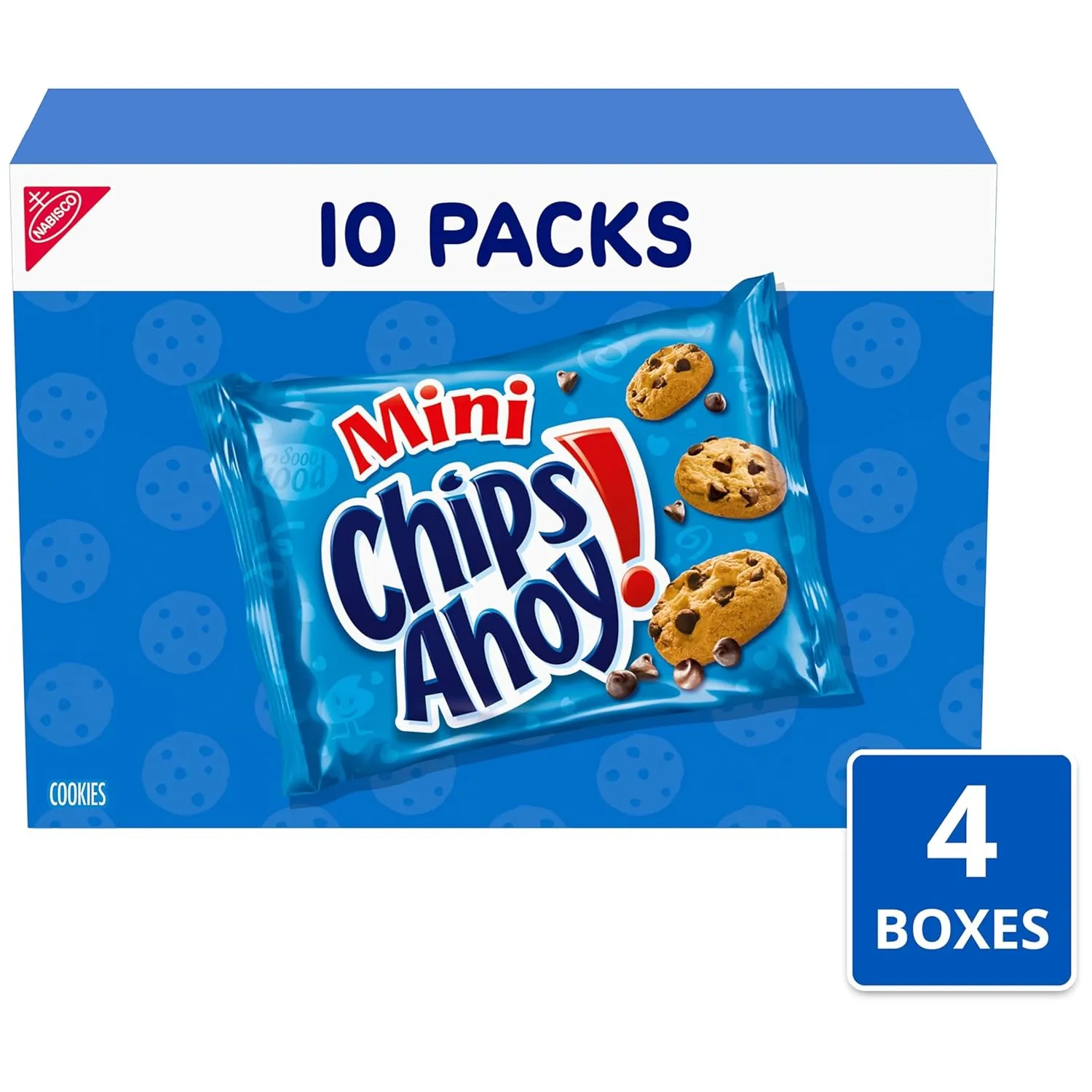 CHIPS AHOY! Mini Original Chocolate Chip Cookies, 40 Snack Packs (4 Boxes)