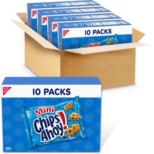 CHIPS AHOY! Mini Original Chocolate Chip Cookies, 40 Snack Packs (4 Boxes)