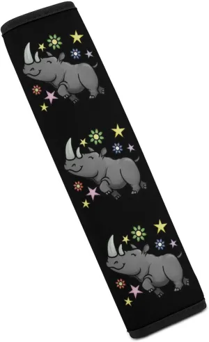 Chubby Unicorm Rhinoceros Fashion Car Seat Belt Cover Pad for Shoulder Bag Camera Soft Comfort Accessories 1PCS
