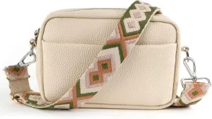 Classic Crossbody Bags for Women Stylish Designer Wide Purse Strap Shoulder Camera Bag Synthetic Leather Daily Use Bag