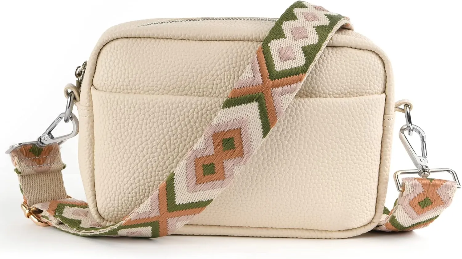 Classic Crossbody Bags for Women Stylish Designer Wide Purse Strap Shoulder Camera Bag Synthetic Leather Daily Use Bag
