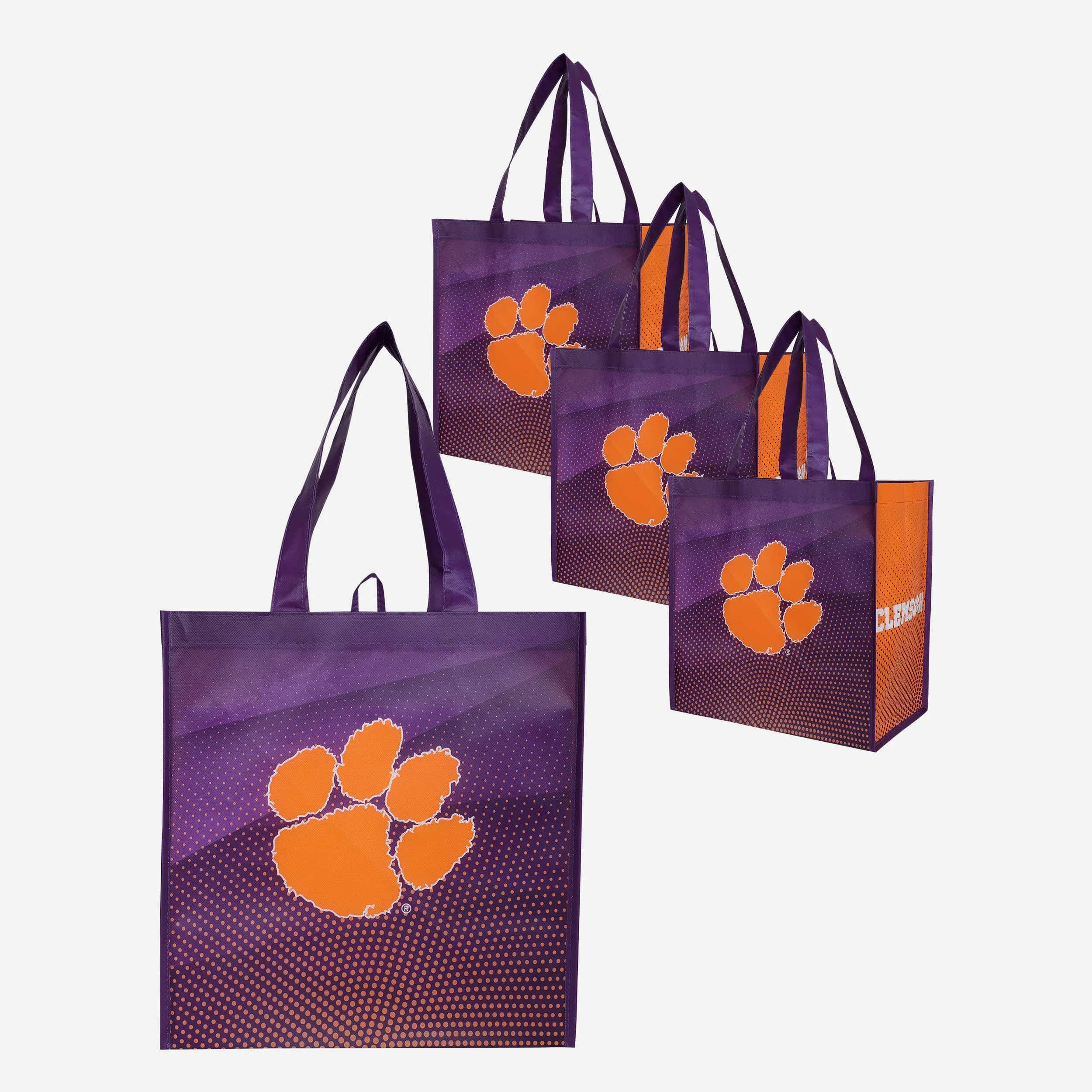 Clemson Tigers 4 Pack Reusable Shopping Bag