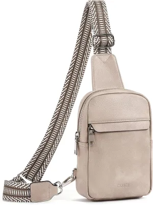 CLUCI Small Sling Bag for Women Vegan Leather Crossbody Chest Bags Trendy, Women's Fanny Pack