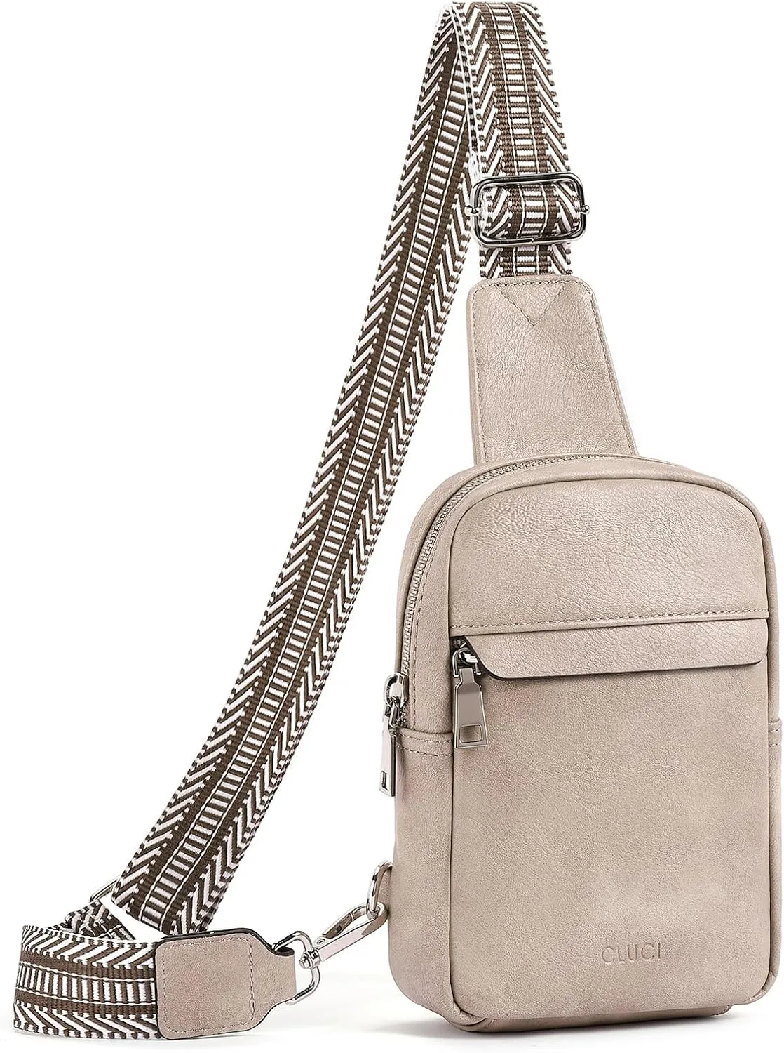 CLUCI Small Sling Bag for Women Vegan Leather Crossbody Chest Bags Trendy, Women's Fanny Pack