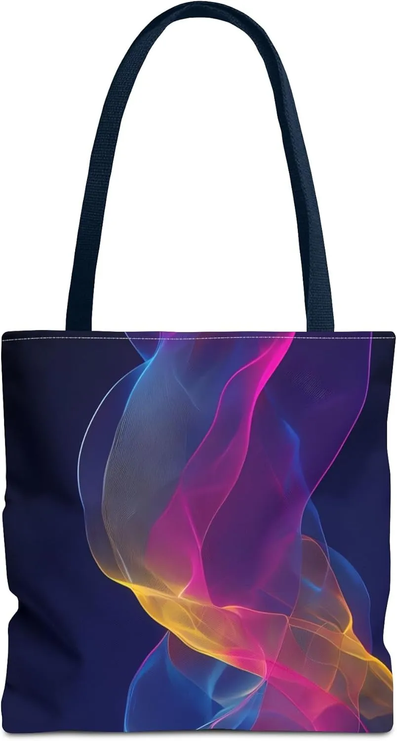 Colorful Abstract Tote Bag, Stylish Shopping Bag, Reusable Groceries Bag, Beach Day Tote, Art-Inspired Handbag