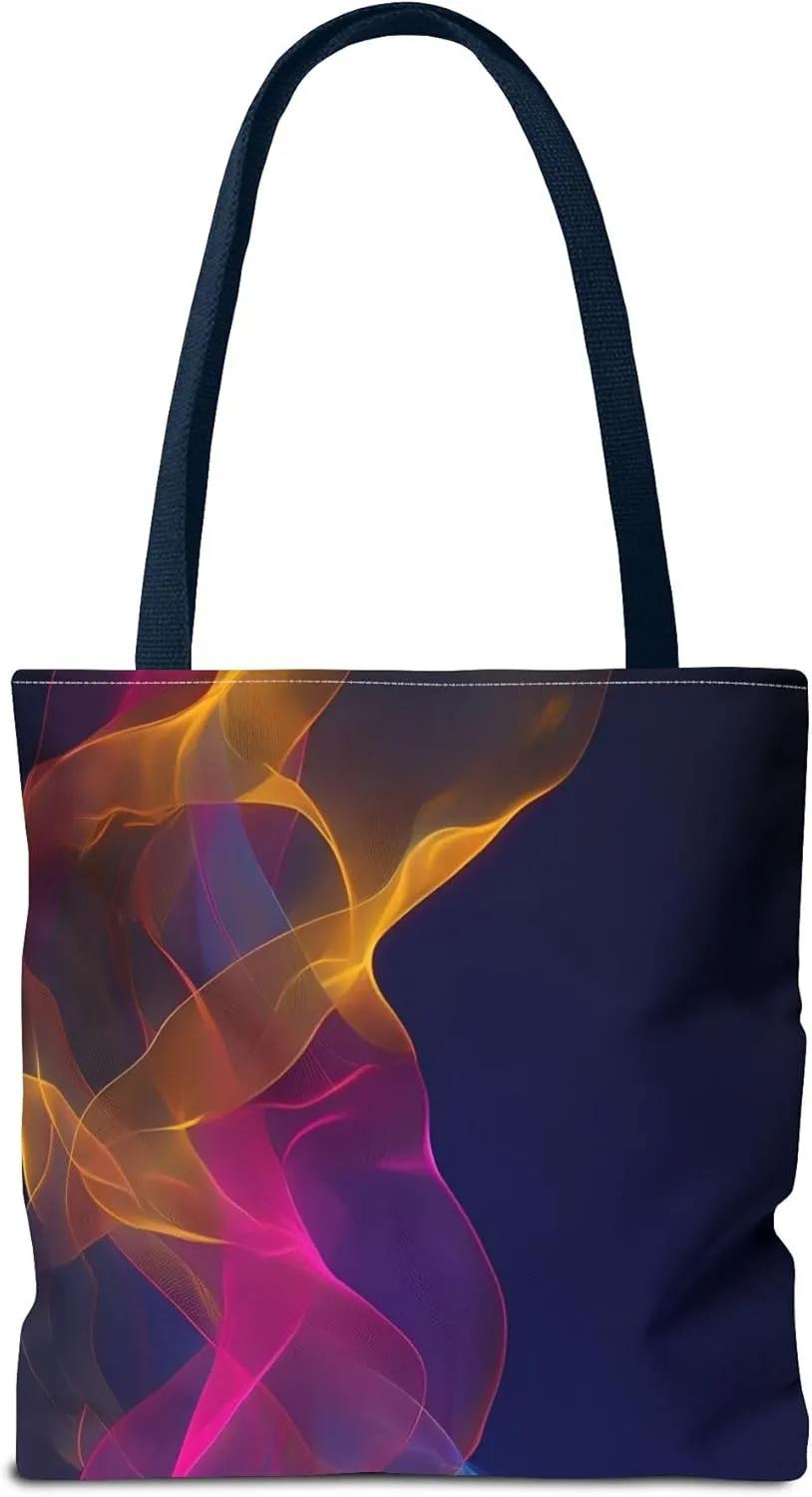 Colorful Abstract Tote Bag, Stylish Shopping Bag, Reusable Groceries Bag, Beach Day Tote, Art-Inspired Handbag