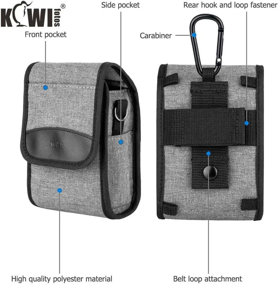 Compact Camera Case Travel Belt Pouch, Digital Camera Small Bag with Shoulder Strap for Lumix DC-ZS99 Sony RX100 VI ZV-1 II ZV-1 ZV-1F , Ricoh GR III, Canon ZS720 G7XIII GR IIIx, Olympus TG-6 TG-5
