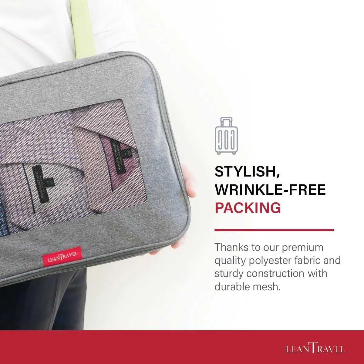 Compression Packing Cubes for Travel Organizers with Double Zipper, LeanTravel