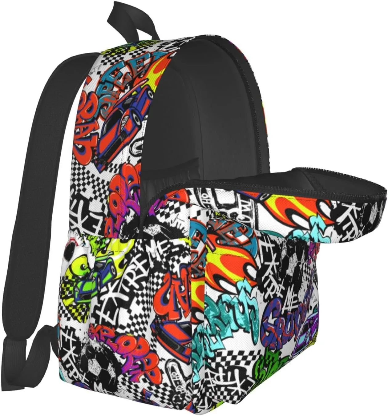 Cool Graffiti Novelty Pattern Backpack School Bag Lightweight Bookbag Casual Daypack for Girls Boys Kids Women Men Travel Laptop 16 Inch