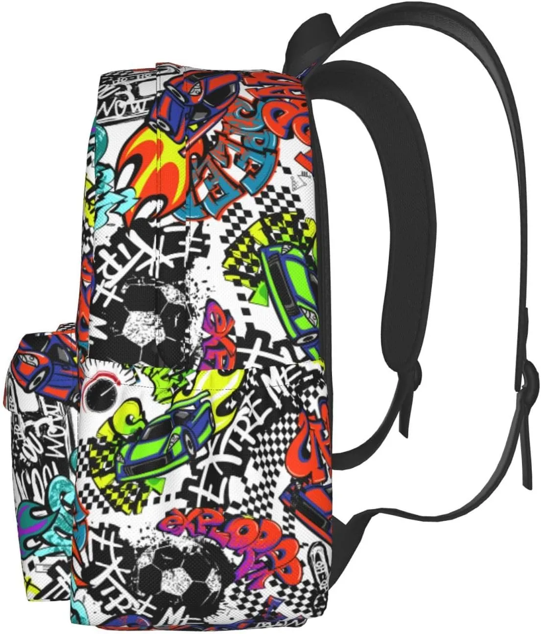 Cool Graffiti Novelty Pattern Backpack School Bag Lightweight Bookbag Casual Daypack for Girls Boys Kids Women Men Travel Laptop 16 Inch