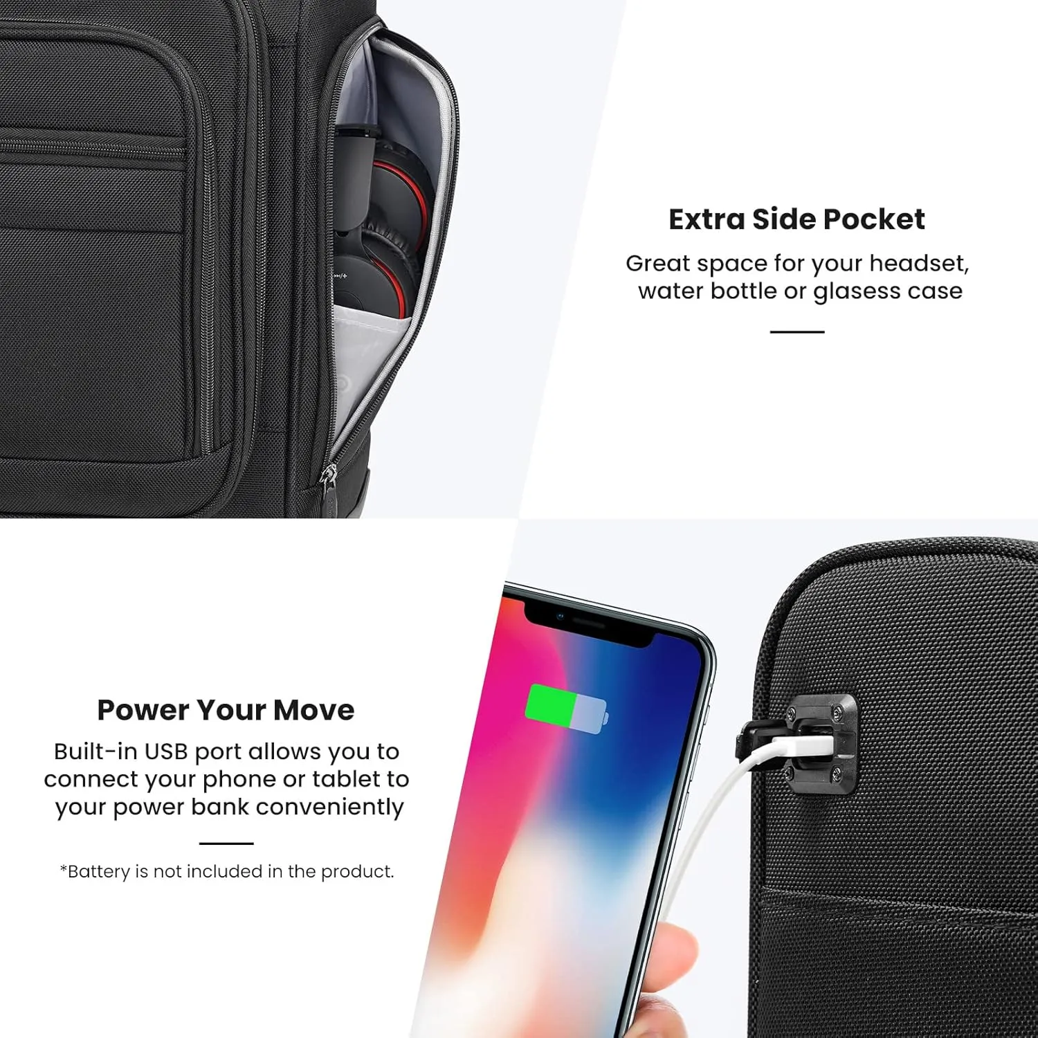 Coolife Underseat Carry On Luggage Suitcase Softside Lightweight Rolling Travel Bag Spinner Suitcase Compact Upright 4 Dual Wheel Bag