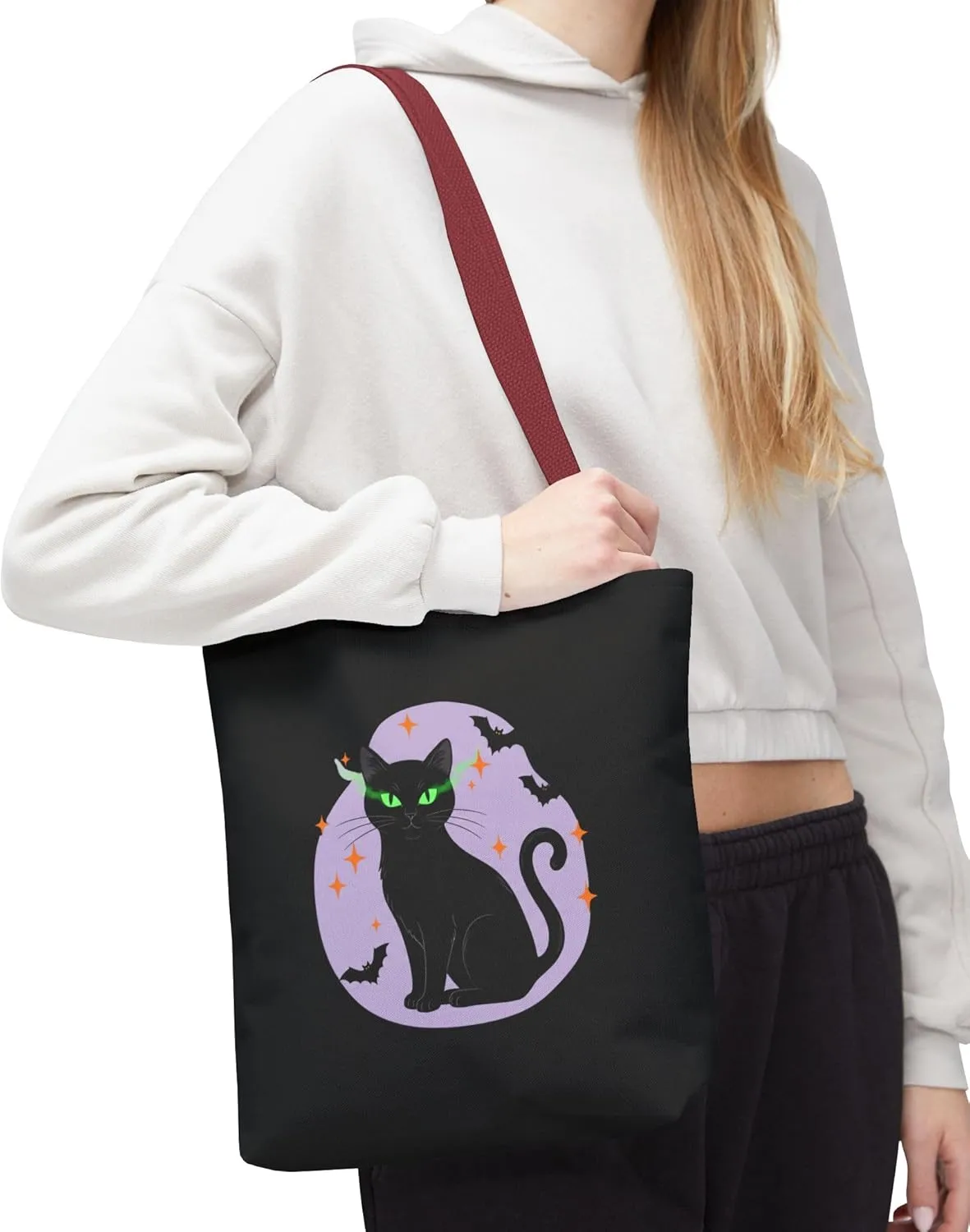 Copy of Halloween Cat Tote Bag – Spooky Themed Reusable Shoulder Bag for Trick-or-Treat & Everyday Use