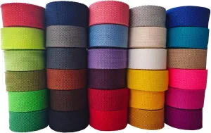 Cotton Webbing 1 Inch 30 Yards 30 Colors Mediumweight Polyester Cotton Webbing Strap for Cloth Tote Bags Leash Straps Crafts Outdoor Accessories (1 Inch --30 Yards, 050196 Mixed Color 4)