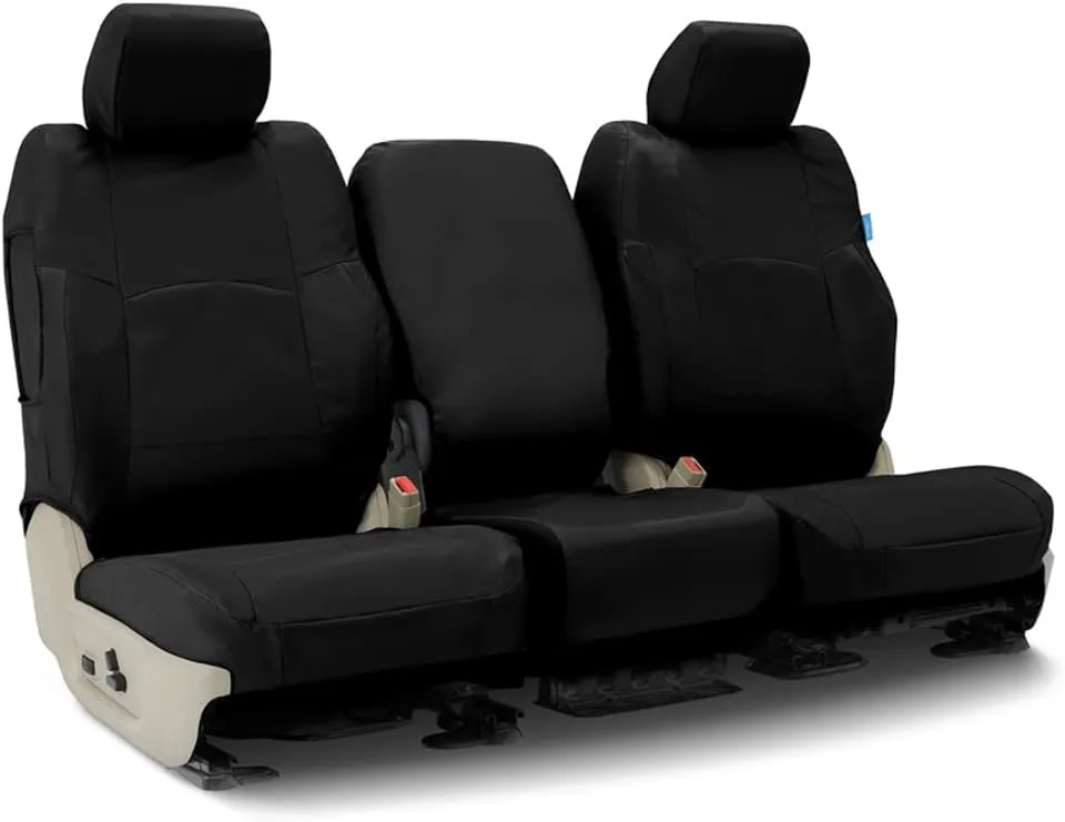 Coverking Custom Fit Seat Cover Designed for Select Chevrolet Models: 1 Row, Ballistic Fabric, Black