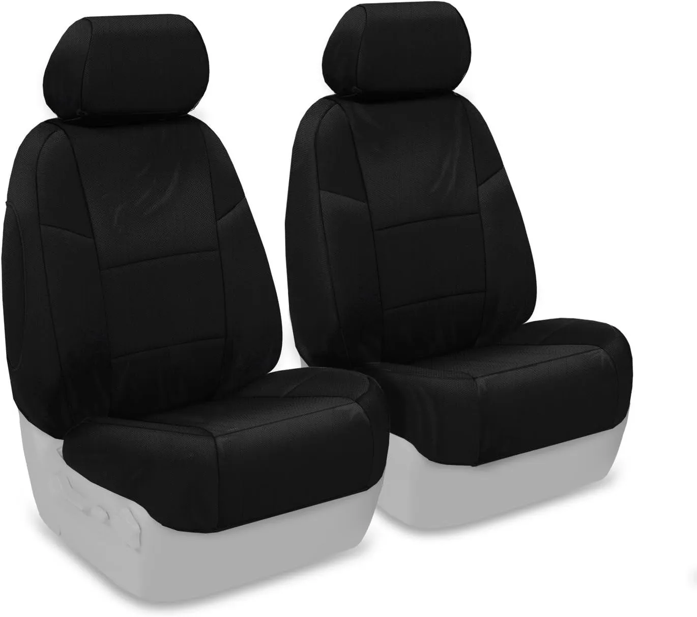 Coverking Front 50/50 Bucket Custom Fit Seat Cover for Select Mazda CX-5 Models - Ballistic (Black)