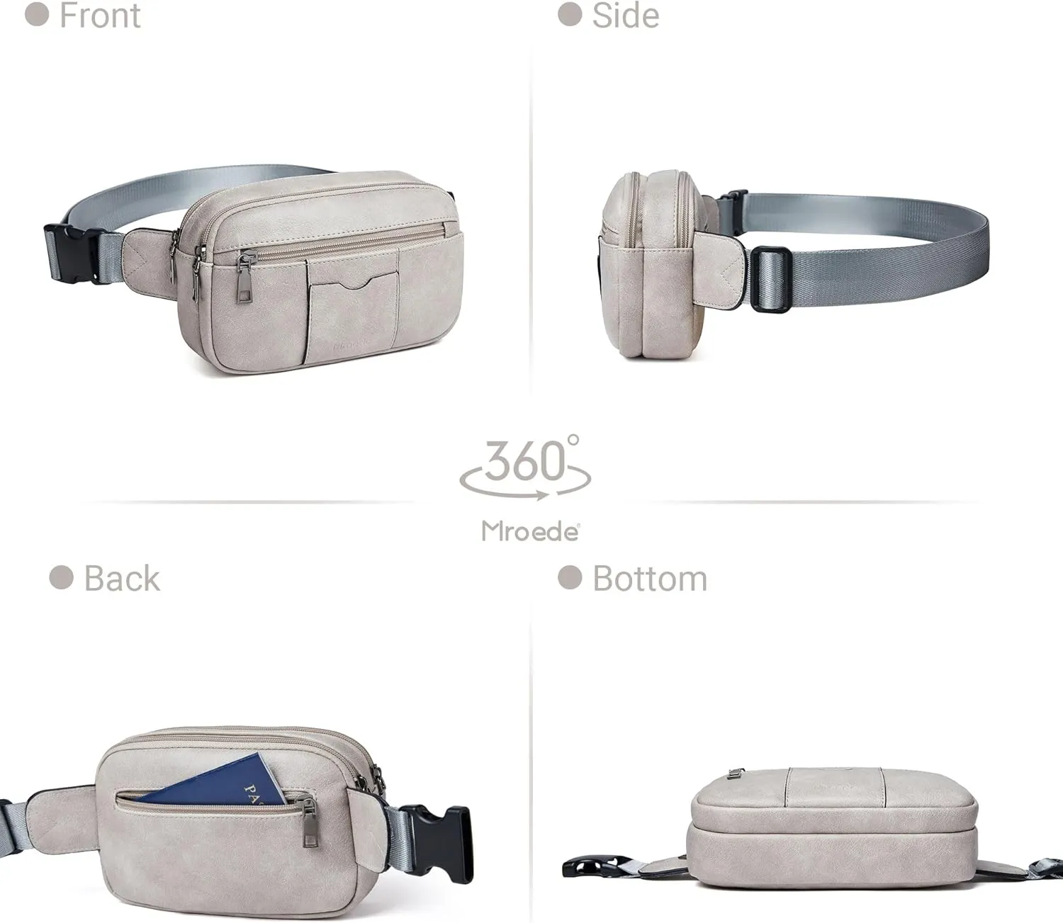 Crossbody Bags for Women Men Sling Bag 5 Pockets Fanny Pack Sling Backpack Chest Daypack Travel Purse Anti Theft