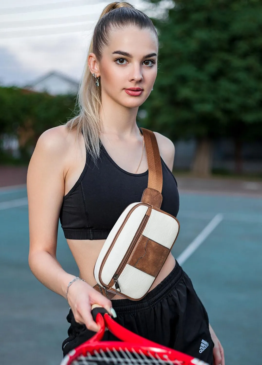 Crossbody Bags for Women Men Sling Bag 5 Pockets Fanny Pack Sling Backpack Chest Daypack Travel Purse Anti Theft