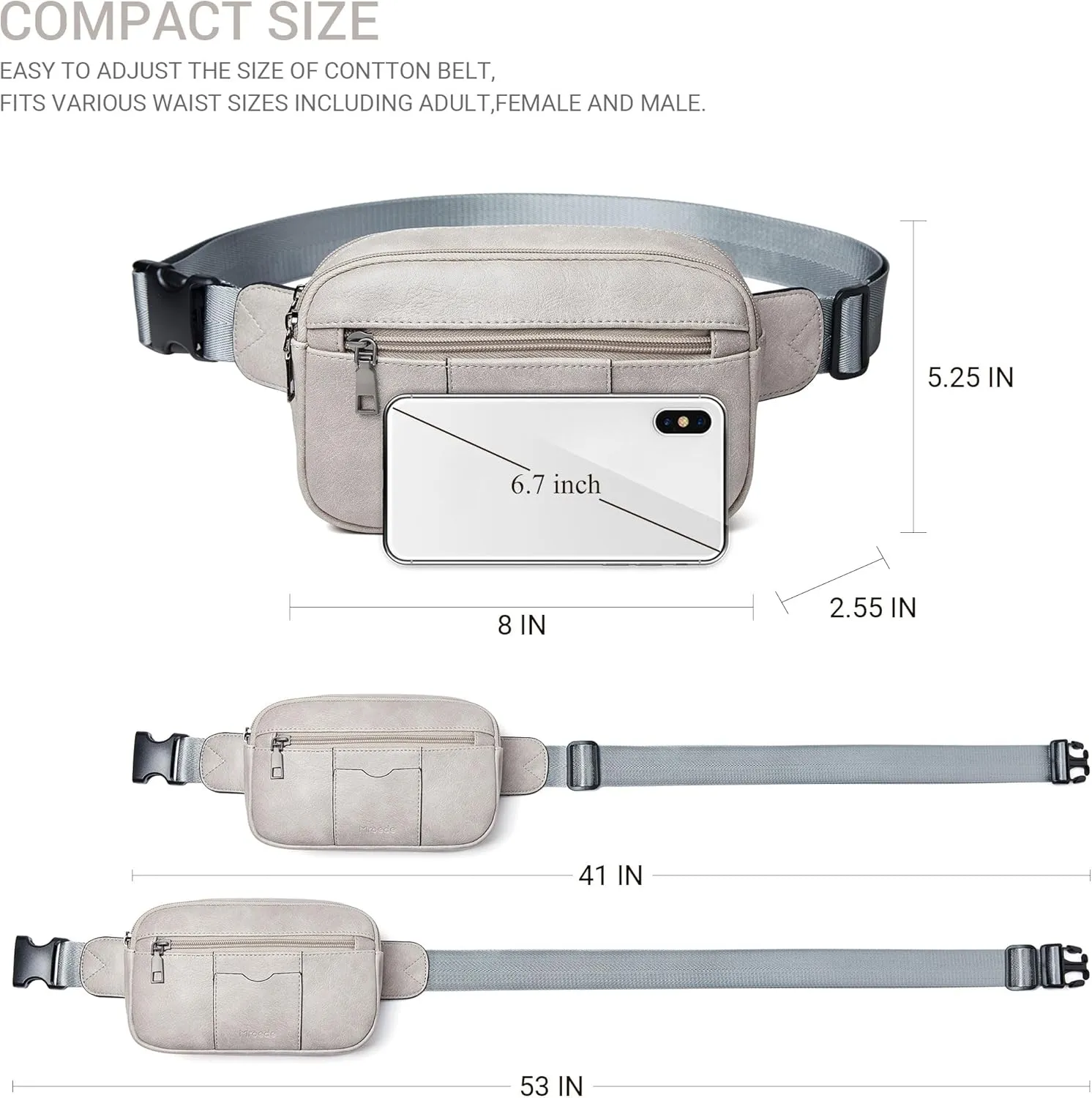 Crossbody Bags for Women Men Sling Bag 5 Pockets Fanny Pack Sling Backpack Chest Daypack Travel Purse Anti Theft