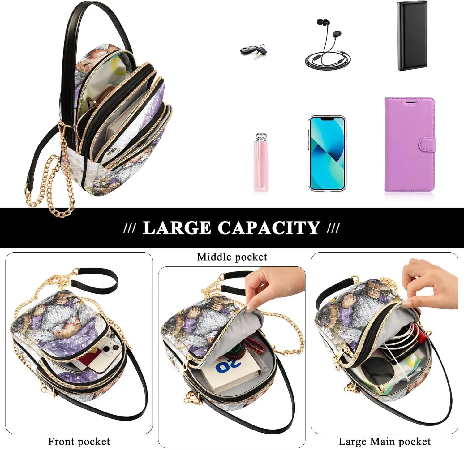 Crossbody Bags for Women Quilted Handbag