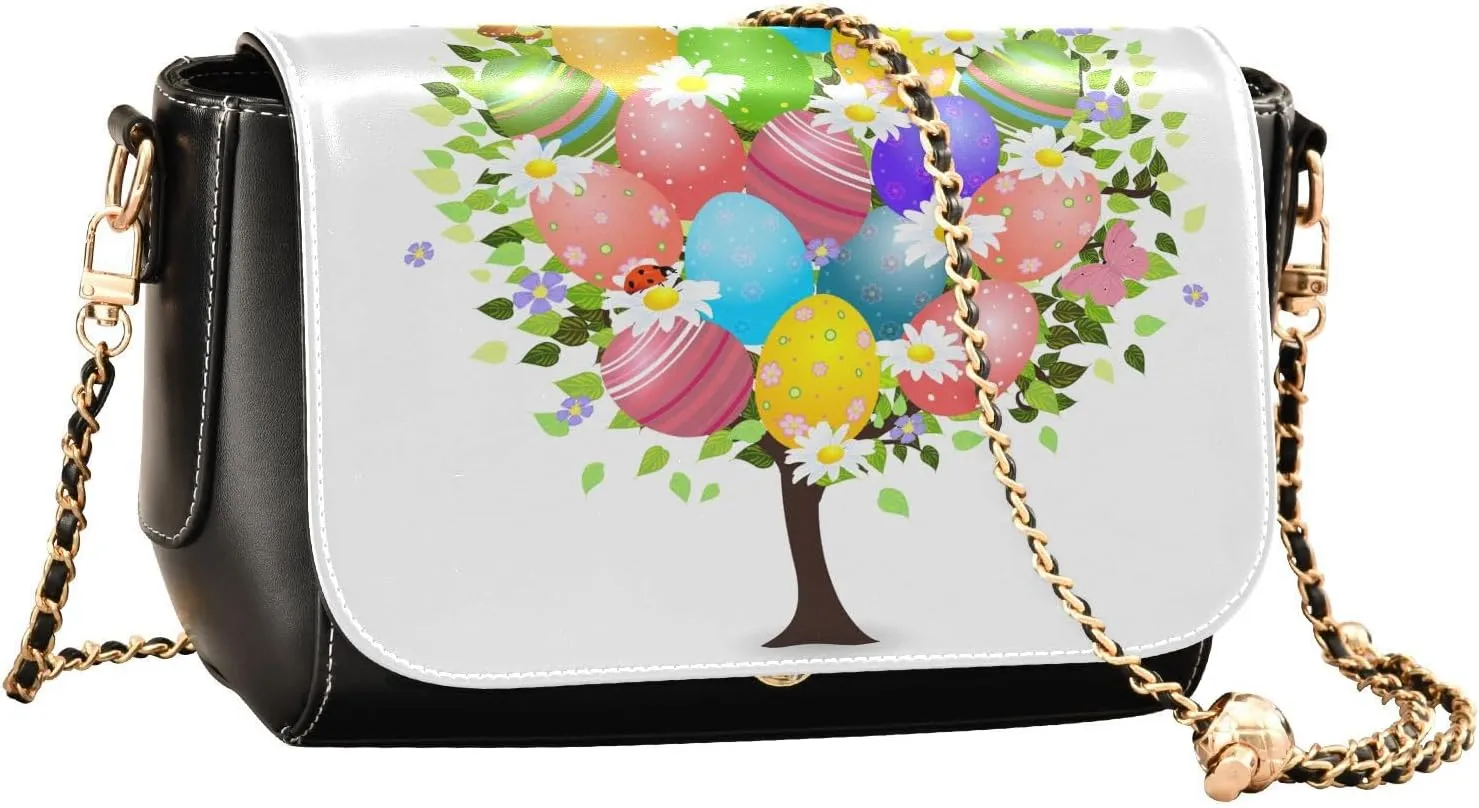 Crossbody Bags for Women Trendy Women's Black Shoulder Bag Small PU Leather Flap Cross Body Bag Handbags