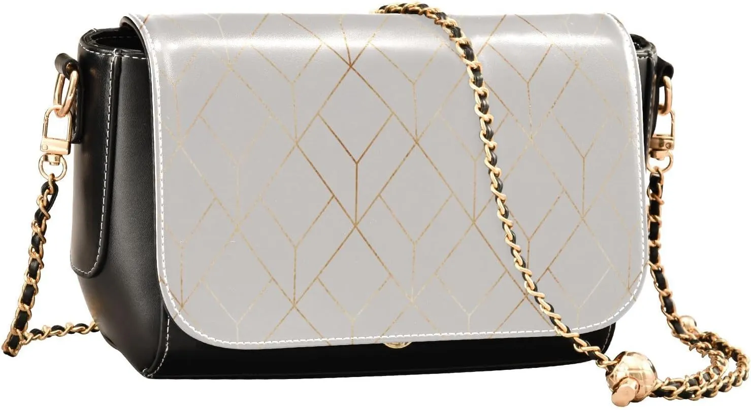 Crossbody Bags for Women Trendy Women's Black Shoulder Bag Small PU Leather Flap Cross Body Bag Handbags