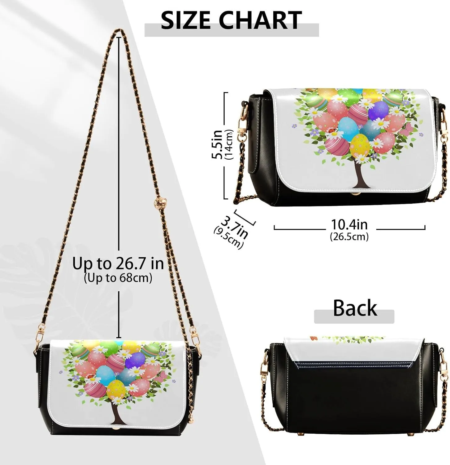 Crossbody Bags for Women Trendy Women's Black Shoulder Bag Small PU Leather Flap Cross Body Bag Handbags