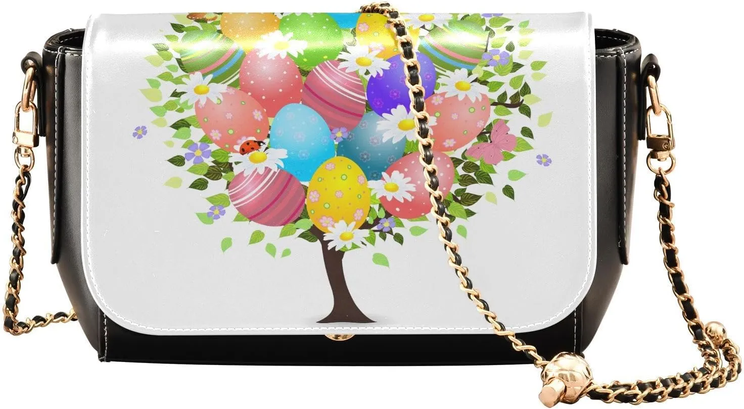 Crossbody Bags for Women Trendy Women's Black Shoulder Bag Small PU Leather Flap Cross Body Bag Handbags