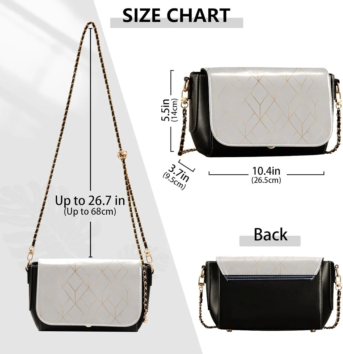 Crossbody Bags for Women Trendy Women's Black Shoulder Bag Small PU Leather Flap Cross Body Bag Handbags