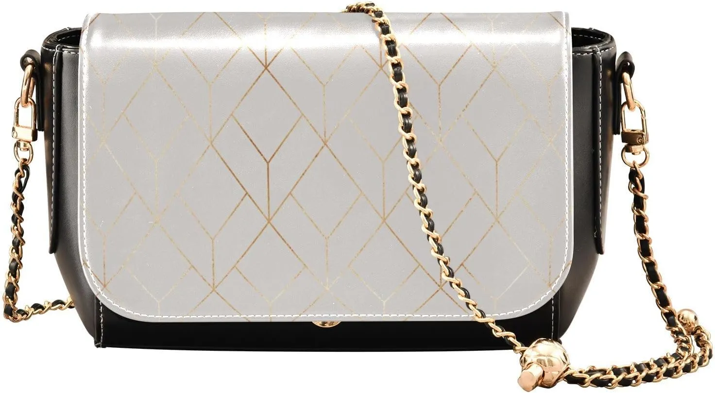 Crossbody Bags for Women Trendy Women's Black Shoulder Bag Small PU Leather Flap Cross Body Bag Handbags