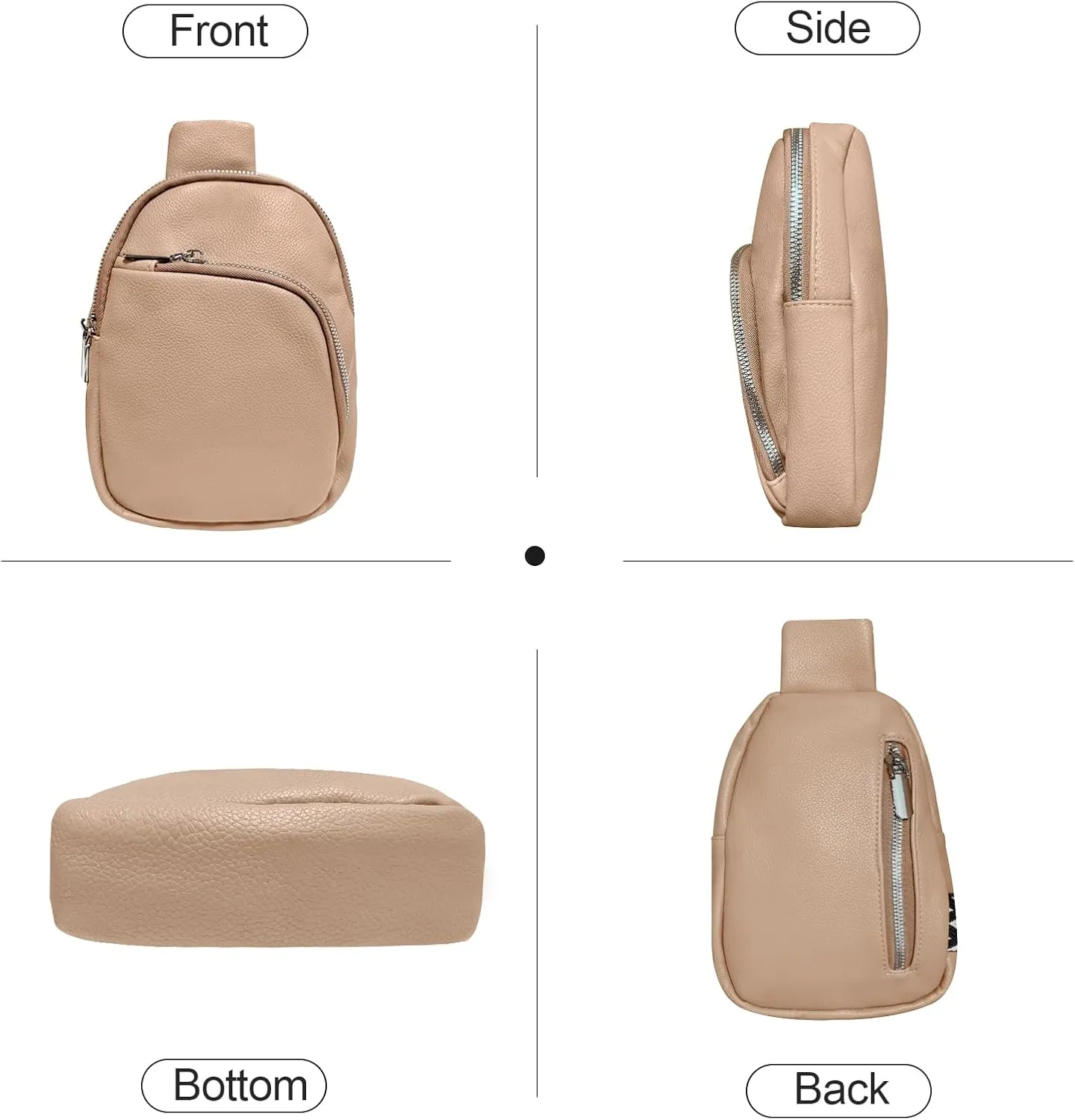 Crossbody bags for women,travel sling bag, fanny packs purses for women bag with pu leather.