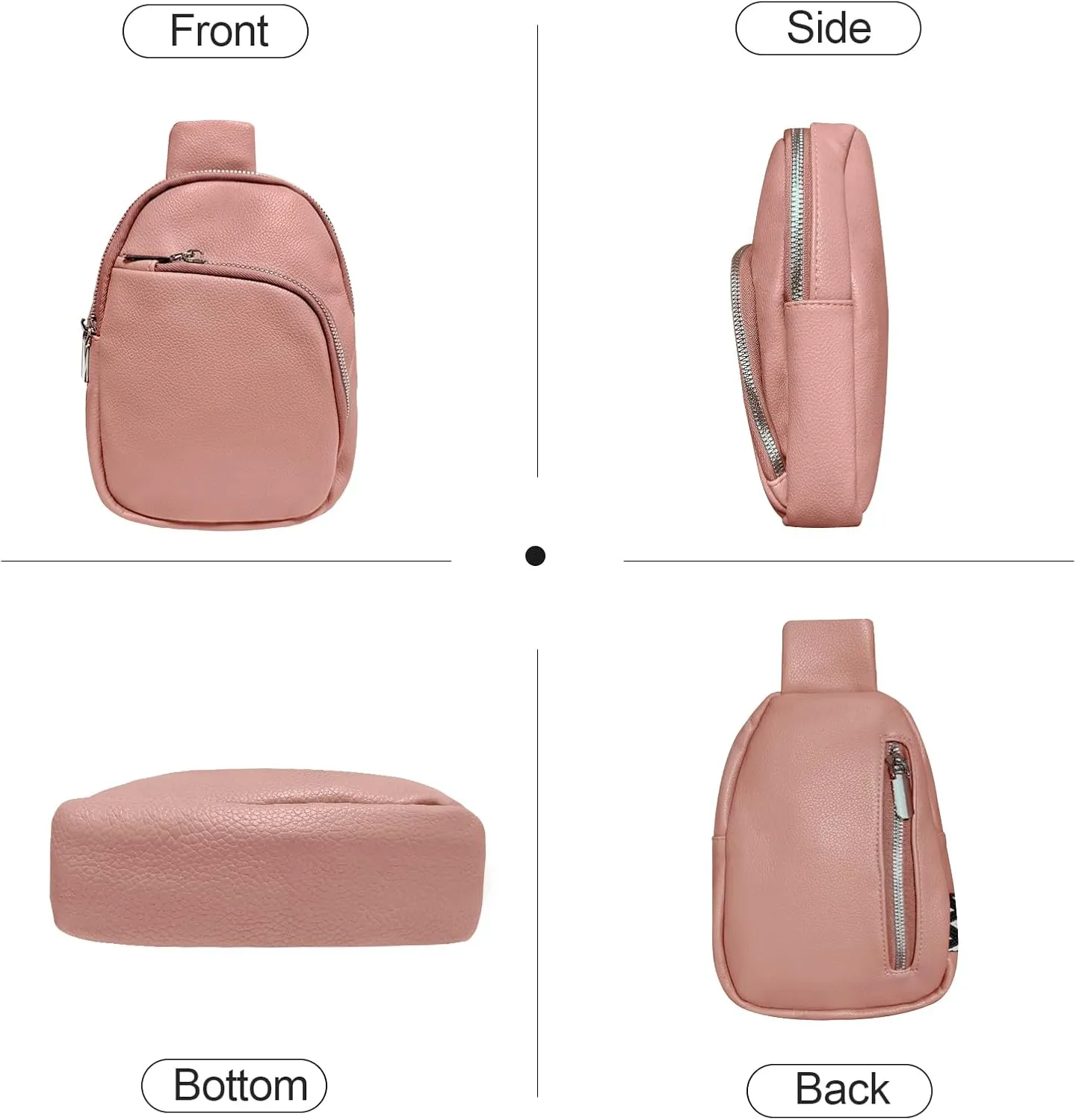 Crossbody bags for women,travel sling bag, fanny packs purses for women bag with pu leather.