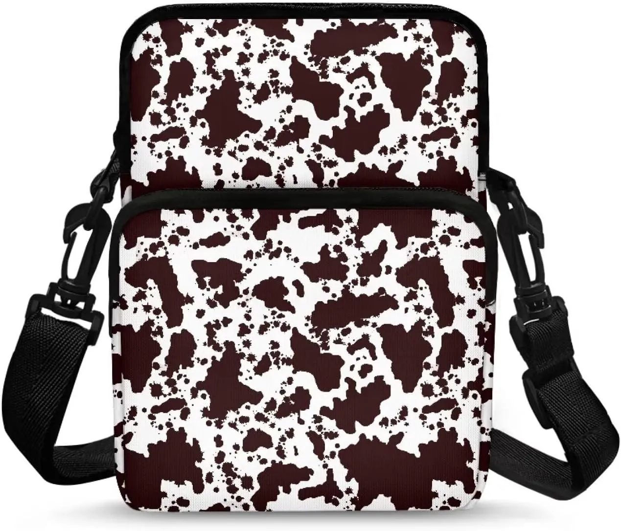 Crossbody Fanny Packs for Women Everywhere Fanny Pack Purse Sling Bag with Adjustable Strap Crossbody Bag Sling Purse for Travel Walking Running Cycling, Cow Print