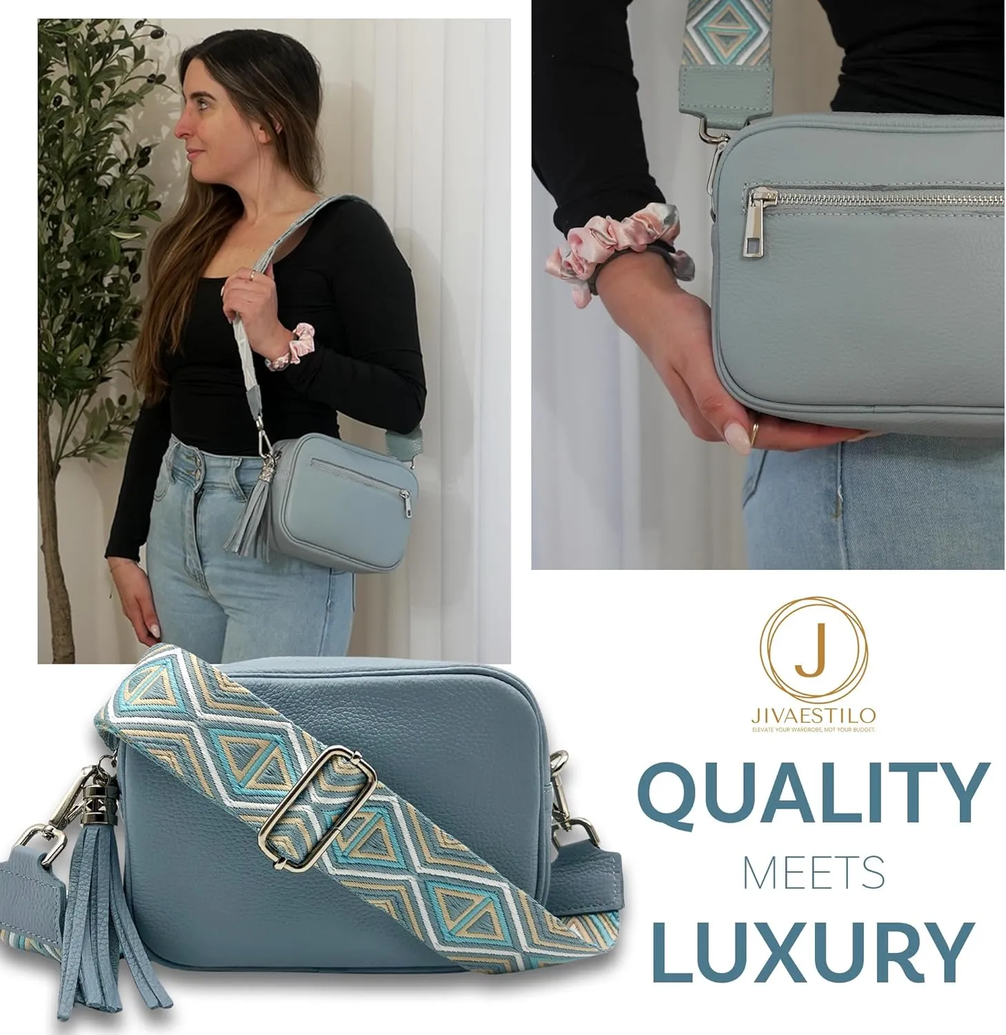 Crossbody Purse for Women - Leather, Trendy Womens Cross Body Bags, Genuine Leather Crossbody Purses