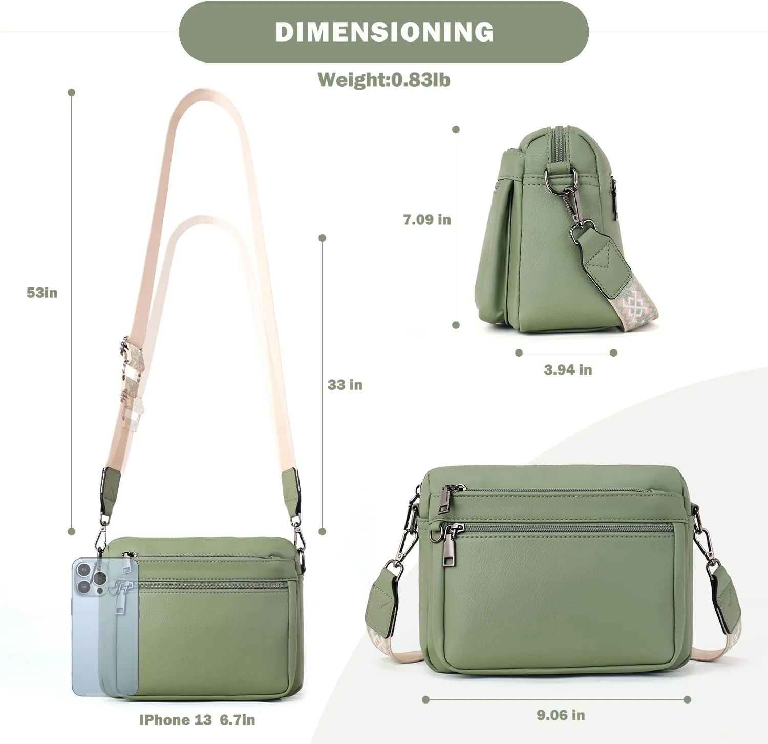 Crossbody Purses for Women Trendy,Vegan Leather Crossbody Bags,Cell Phone Camera Shoulder Handbags with Card Slots