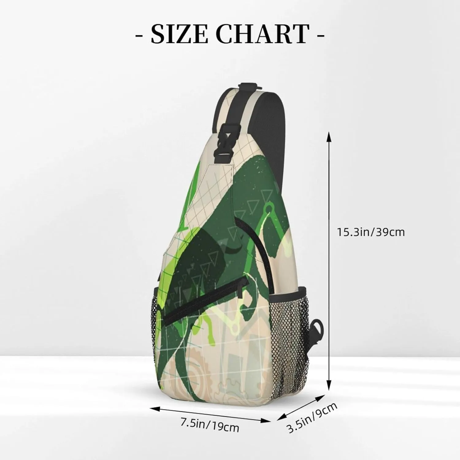 Crossbody Sling Bag for Men Women, Stock Investment Market Sling Backpack Shoulder Chest Bag, Anti Theft Travel Hiking Daypacks