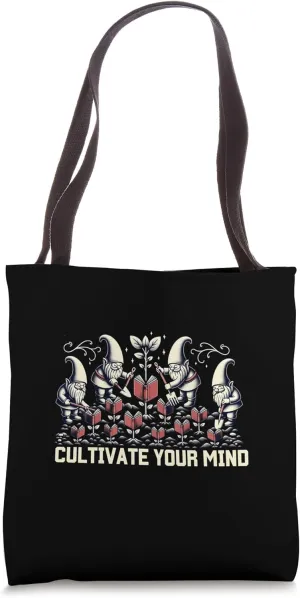 Cultivate Your Mind Reading Gnomies Bookreading Gnome Tote Bag