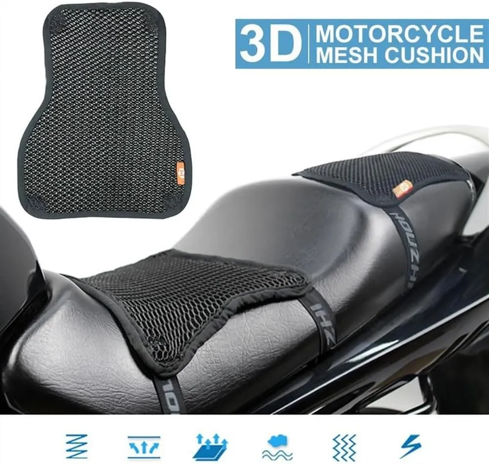 Cushion Seat Cover Motorcycle Seat Cushion Breathable Heat Insulation Air Pad Cover Anti Slip Sunscreen Honeycomb Motorcycle Seat Cover