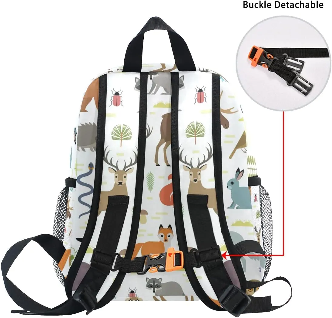 Custom Kid's Name Toddler Backpack,Personalized Name/Text Toddler Backpack Collection Of Animal Book Bag Practical and Durable Daycare Bag for Travel,Toys