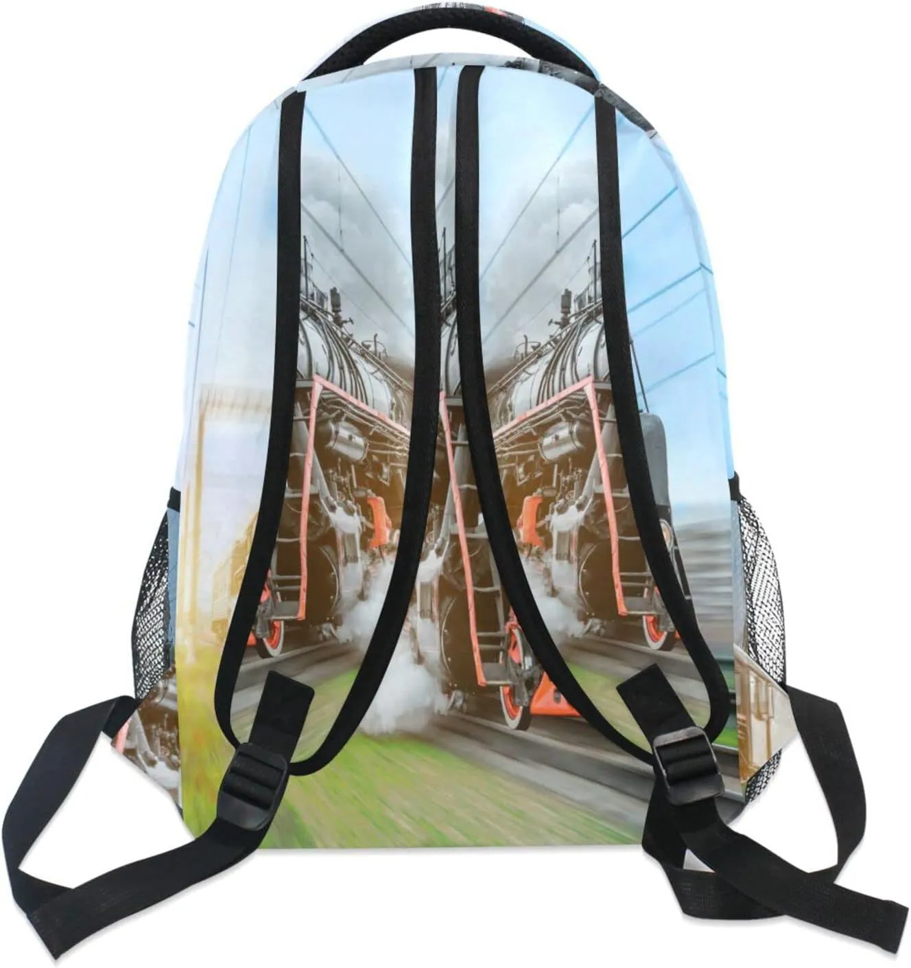 Custom School Backpack for Kids Boys with Name/Text,Personalized Cool Train Laptop Backpack Add Your Name Student College School Bag Customized Bookbag for Primary Middle Junior High Back to School