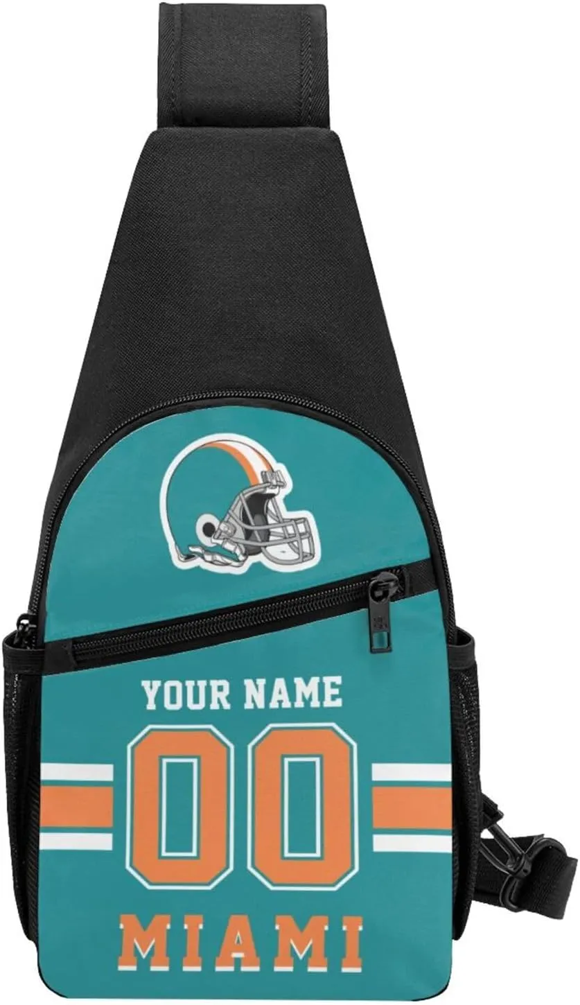 Custom Sling Bag, Personalized Crossbody Bags with Name and Number, Customize Sling Shoulder Backpack