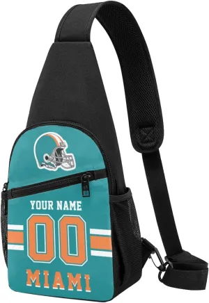 Custom Sling Bag, Personalized Crossbody Bags with Name and Number, Customize Sling Shoulder Backpack