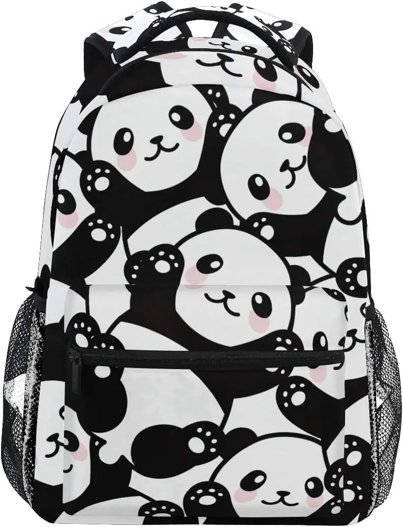 Cute Animal Chinese Panda Backpack College School Book Shoulder Bag Travel Daypack for Boys Girls Man Woman