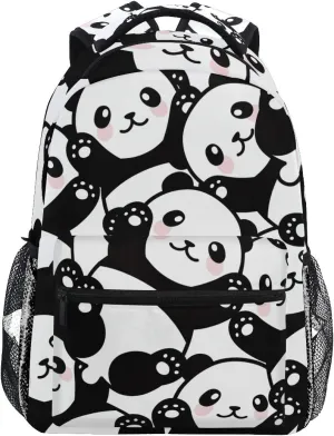 Cute Animal Chinese Panda Backpack College School Book Shoulder Bag Travel Daypack for Boys Girls Man Woman