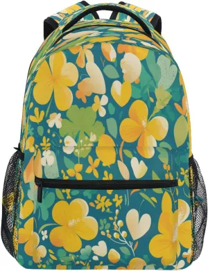 Cute Backpack for Teenager Waterproof School Book Bag with Chest Strap for College Work Begonia Style