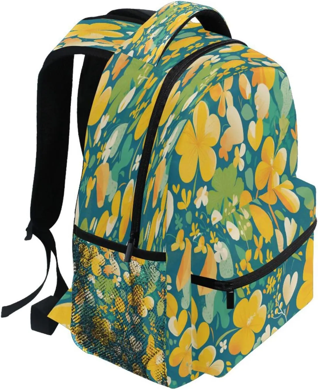 Cute Backpack for Teenager Waterproof School Book Bag with Chest Strap for College Work Begonia Style